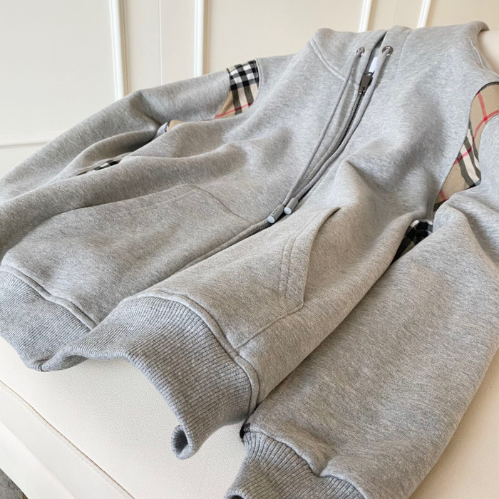 Burberry NIGO Zip Sport Hooded Sweatshirt Grey #nigo96111