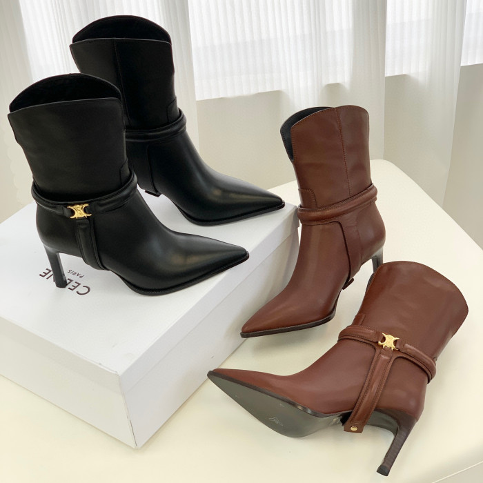 Celine NIGO Leather Mid Length High Heels #nigo21628