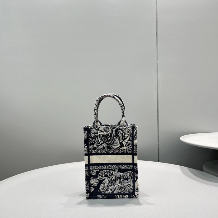 Dior Canvas Old Flower Full Print Portable Mini Tote Bag Mobile Case #nigo52165