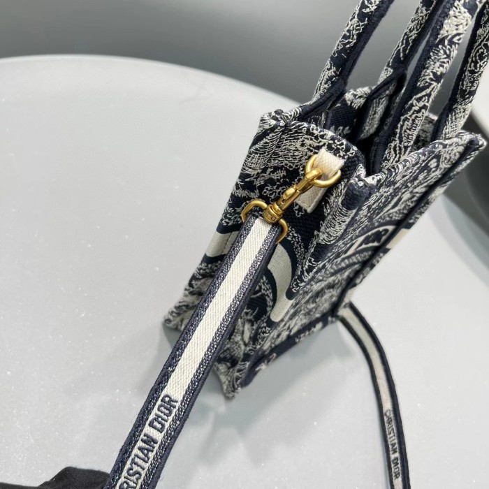 Dior Canvas Old Flower Full Print Portable Mini Tote Bag Mobile Case #nigo52165