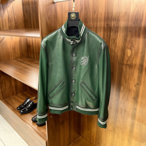 Berluti NIGO Buttoned Leather Baseball Jacket #nigo96147