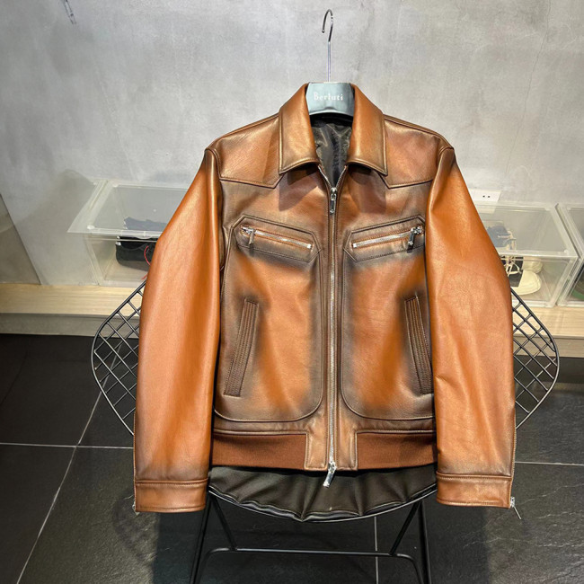 Berluti Long Sleeve Leather Jacket Ngvp #nigo6375