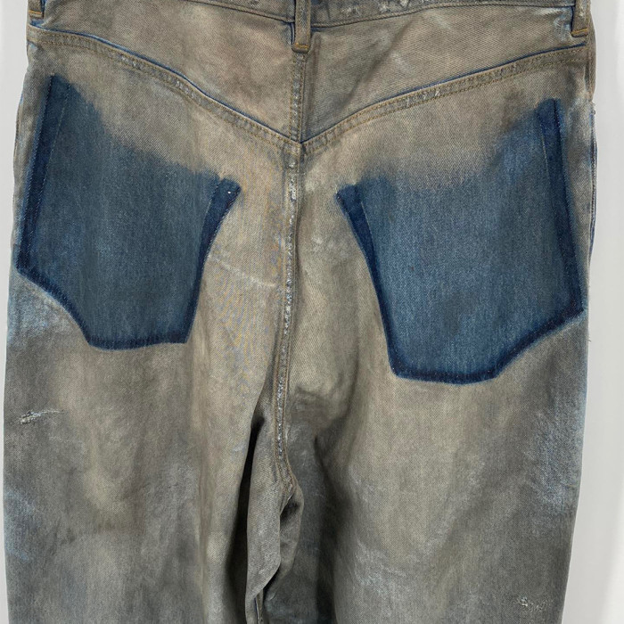 Balenciaga Patched Pockets Baggy Jeans In Blue Denim Pants Ngvp #nigo6367
