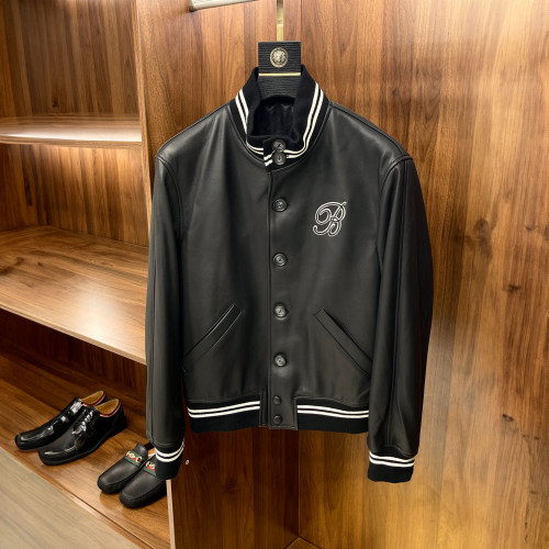 Berluti NIGO Buttoned Leather Baseball Jacket #nigo96147
