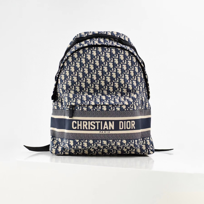 Dior Canvas Old Flower Full Print Backpack Casual Bags Bag #nigo52266