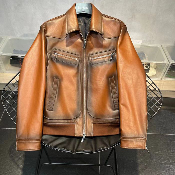 Berluti Long Sleeve Leather Jacket Ngvp #nigo6375