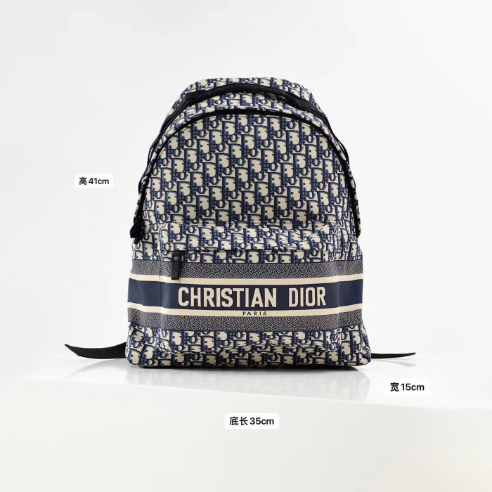 Dior Canvas Old Flower Full Print Backpack Casual Bags Bag #nigo52266