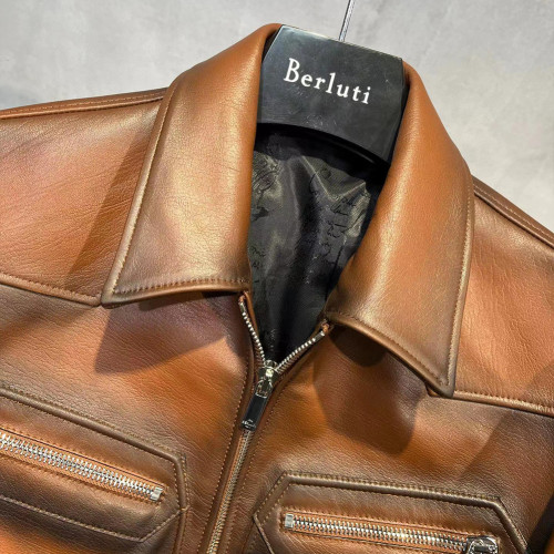 Berluti Long Sleeve Leather Jacket Ngvp #nigo6375