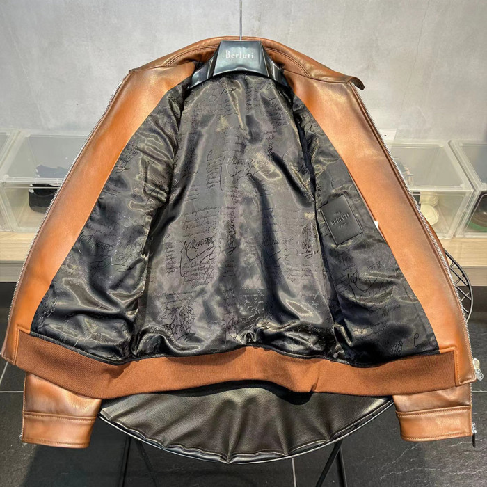 Berluti Long Sleeve Leather Jacket Ngvp #nigo6375