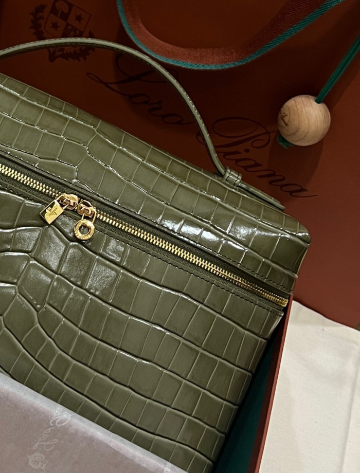 Loro Piana NIGO Crocodile Textured Leather Clutch Bag Bags #nigo57992
