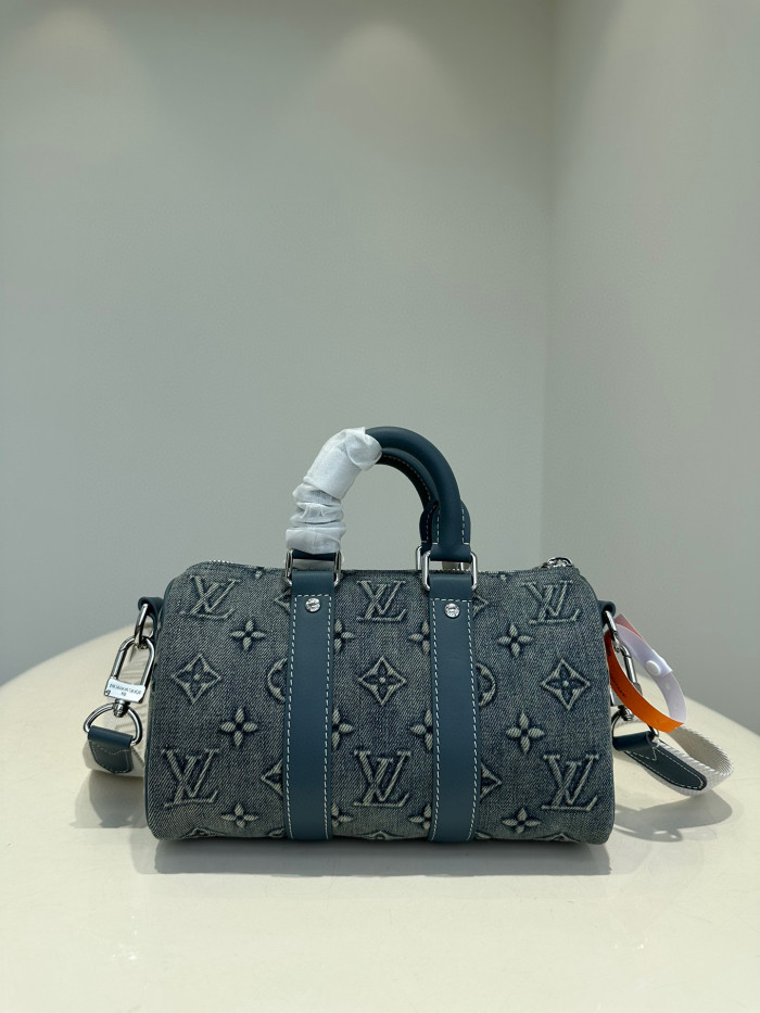 Louis Vuitton NIGO Blue Leather Carrying Crossbody Bag #nigo57923