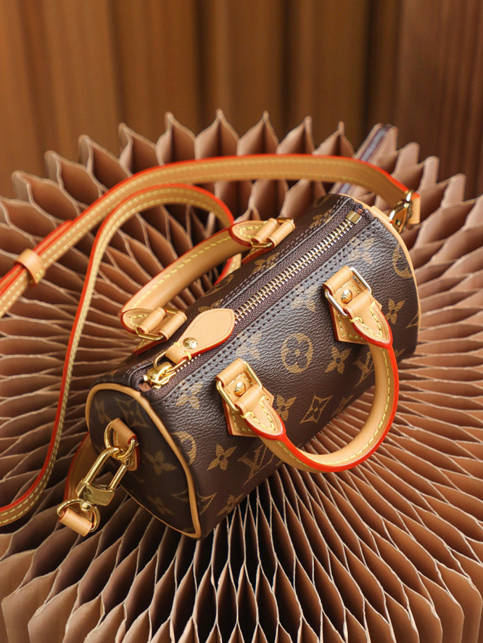 Louis Vuitton NIGO Leather Face Coffee Color Full Pint Portable Shoulder Bag #nigo57781