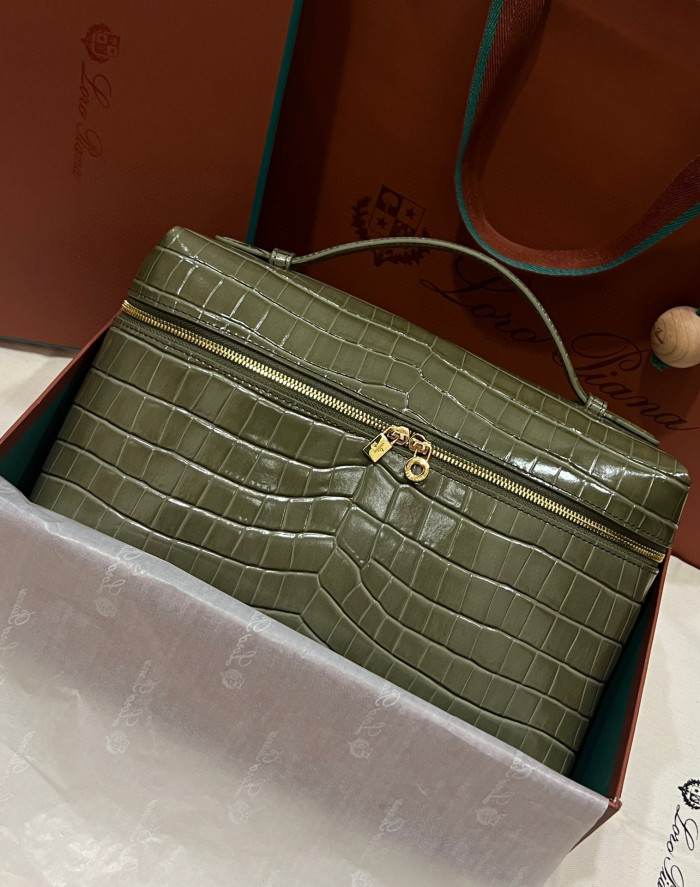 Loro Piana NIGO Crocodile Textured Leather Clutch Bag Bags #nigo57992