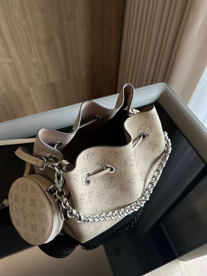 Louis Vuitton NIGO Leather Printed Chain Bucket Bag  #nigo58116