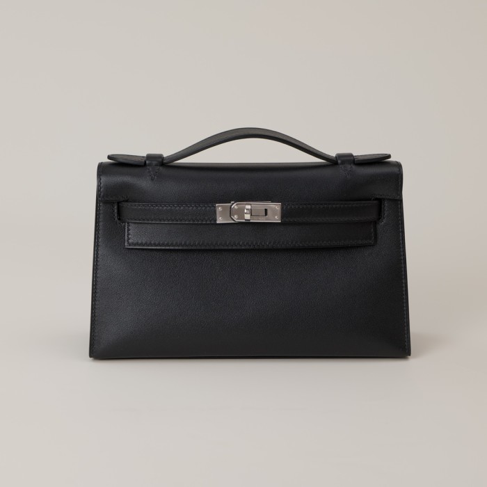Hermès NIGO Solid Color Leather Clutch Bag #nigo96169