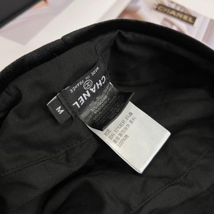Chanel NIGO Velvet Black Beret #nigo21642
