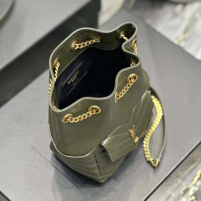 SAINT LAURENT Leather Bucket Backpack Bags #nigo52415