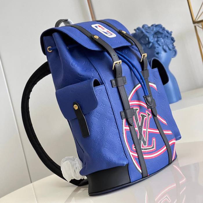 Louis Vuitton Blue Basketball Backpack Bag Bags #nigo4854