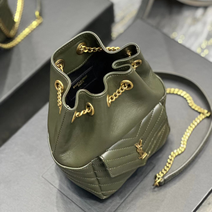 SAINT LAURENT Leather Bucket Backpack Bags #nigo52415
