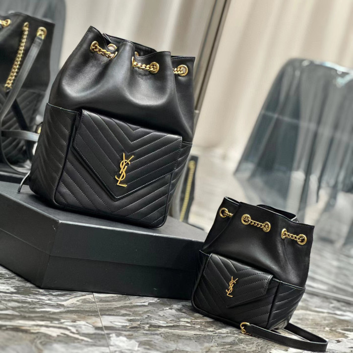 SAINT LAURENT Leather Bucket Backpack Bags #nigo52415