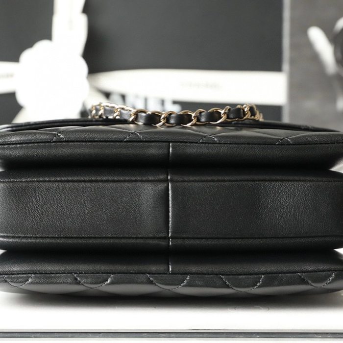 Chanel NIGO Black Leather Chain Carrying Shoulder Bag Bags #nigo56616