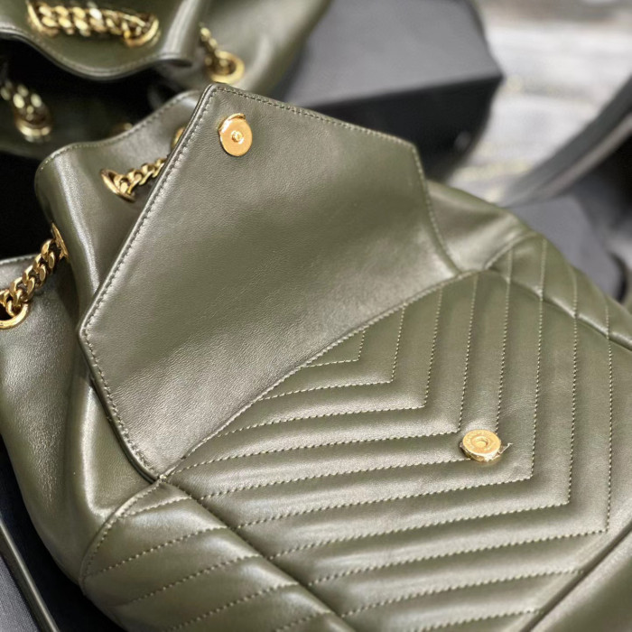 SAINT LAURENT Leather Bucket Backpack Bags #nigo52415