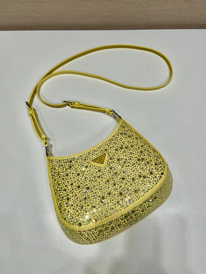 Prada Full Diamond Crystal Armpit Bag Hand Bags #nigo59151