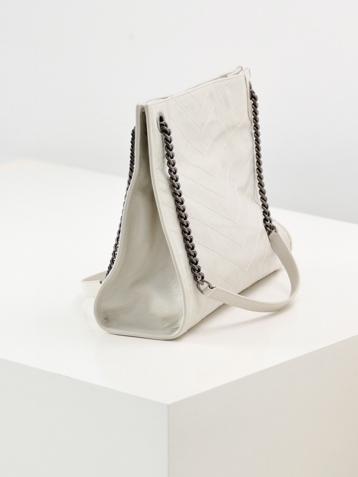 SAINT LAURENT Leather Chain Carrying Crossbody Bag #nigo21649