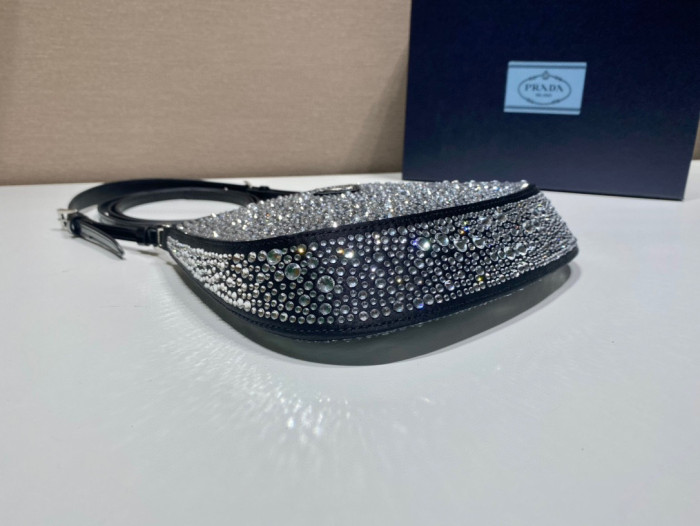 Prada Full Diamond Crystal Armpit Bag Hand Bags #nigo59151