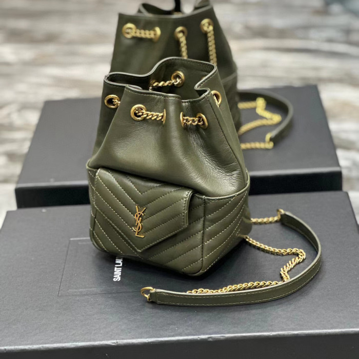 SAINT LAURENT Leather Bucket Backpack Bags #nigo52415