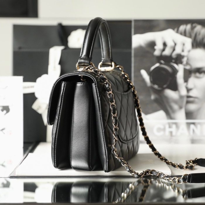Chanel NIGO Black Leather Chain Carrying Shoulder Bag Bags #nigo56616