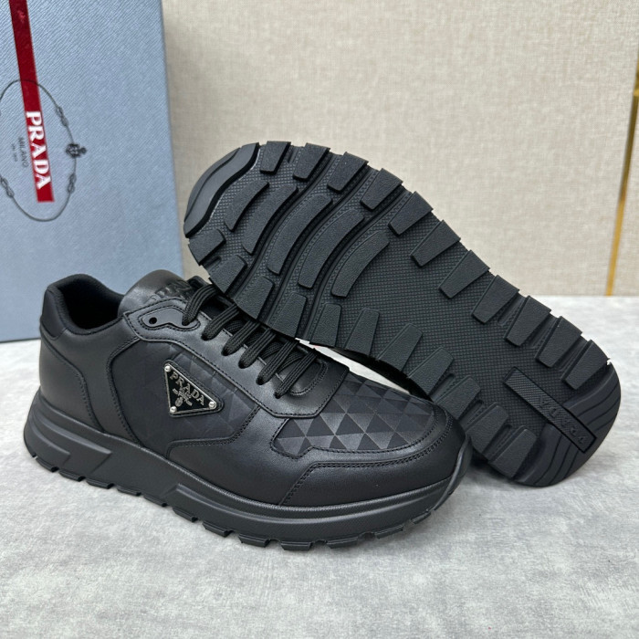 Prada Leather Nylon Patchwork Short Top Sneakers Shoes #nigo96191