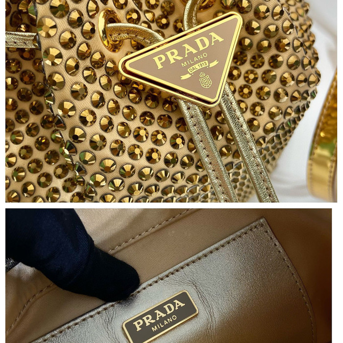 Prada Full Diamond Crystal Bag Storage Shoulder Bags #nigo52411
