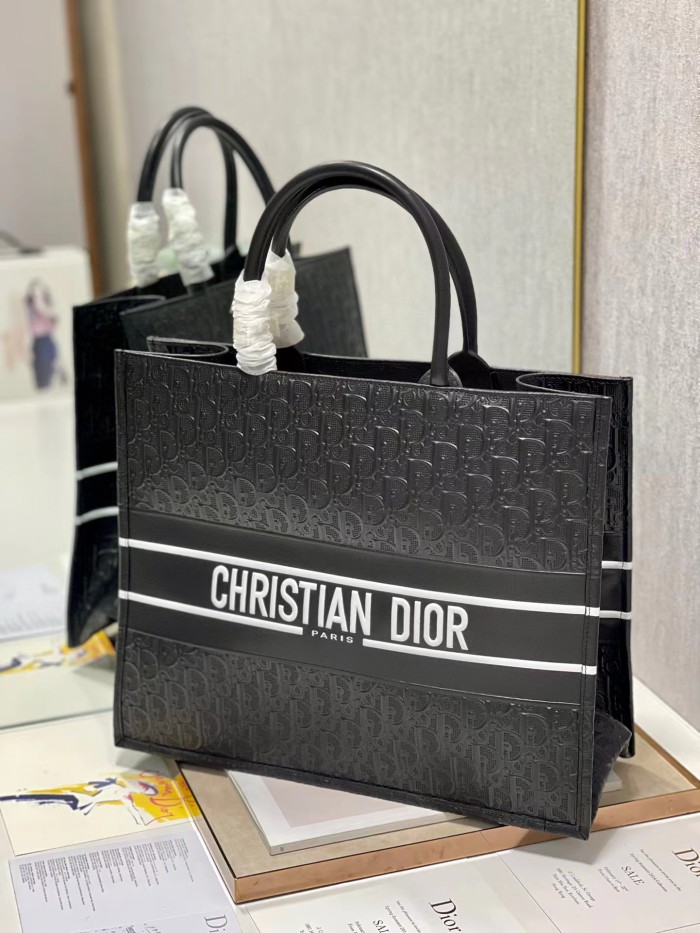 DIOR Hollow Embossed Logo Leather Bag Bags #nigo4457