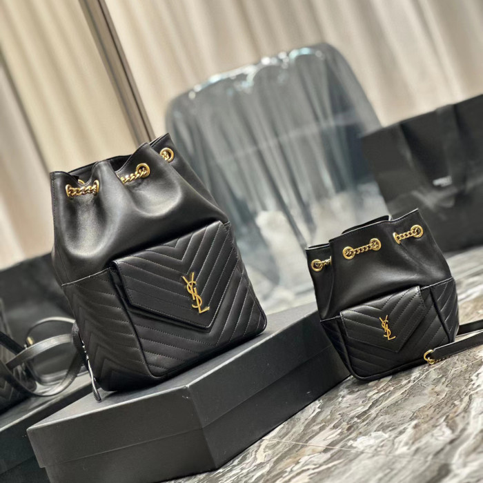 SAINT LAURENT Leather Bucket Backpack Bags #nigo52415