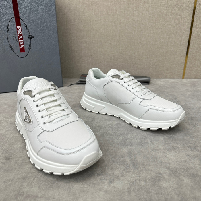Prada Leather Nylon Patchwork Short Top Sneakers Shoes #nigo96191