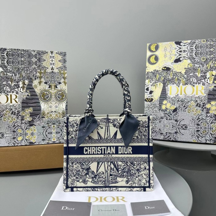 DIOR Canvas Portable Square Tote Bag Bags #nigo56244