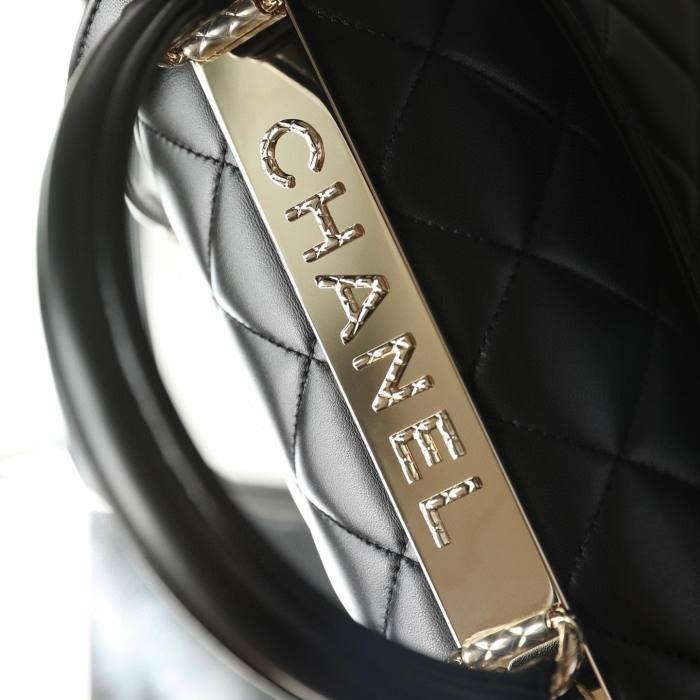 Chanel NIGO Black Leather Chain Carrying Shoulder Bag Bags #nigo56616