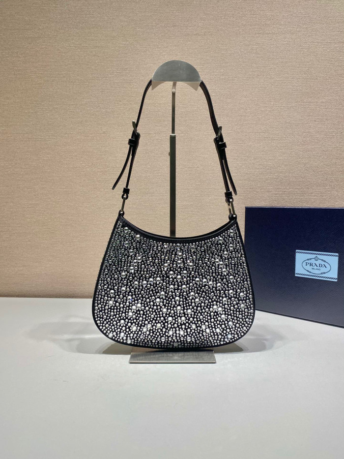 Prada Full Diamond Crystal Armpit Bag Hand Bags #nigo59151