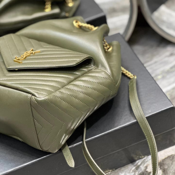 SAINT LAURENT Leather Bucket Backpack Bags #nigo52415