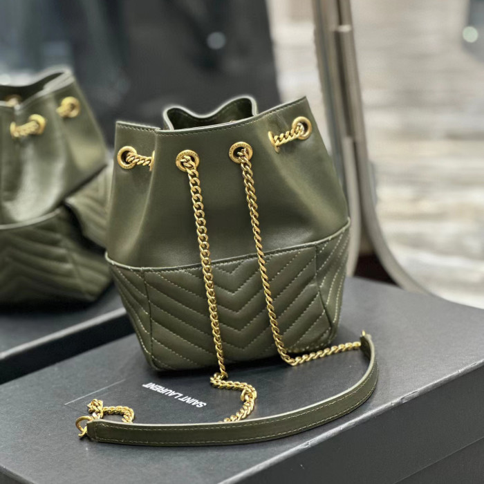 SAINT LAURENT Leather Bucket Backpack Bags #nigo52415