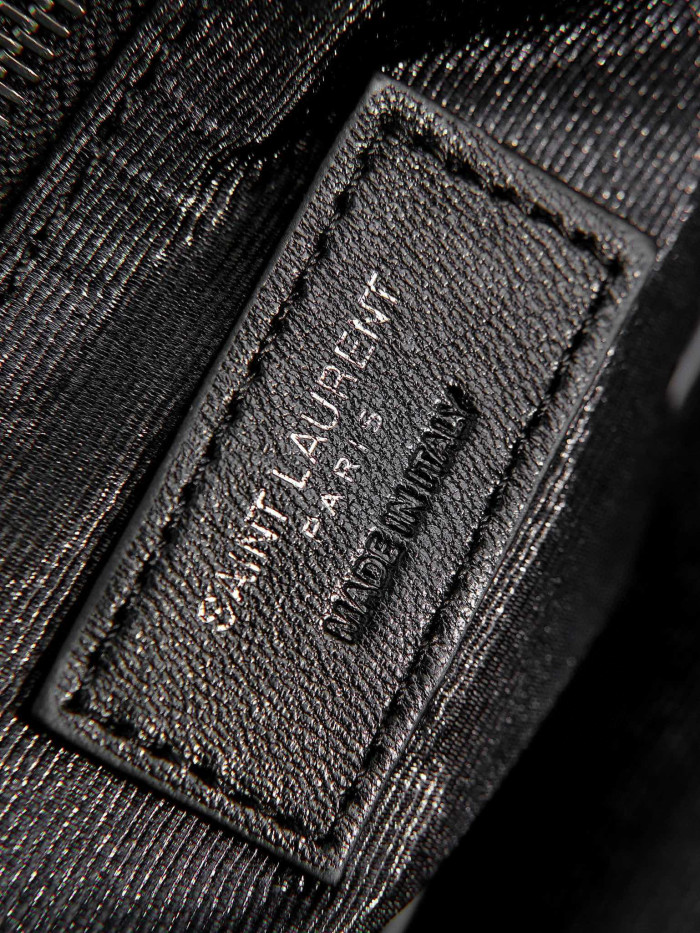 SAINT LAURENT Leather Chain Carrying Crossbody Bag #nigo21649
