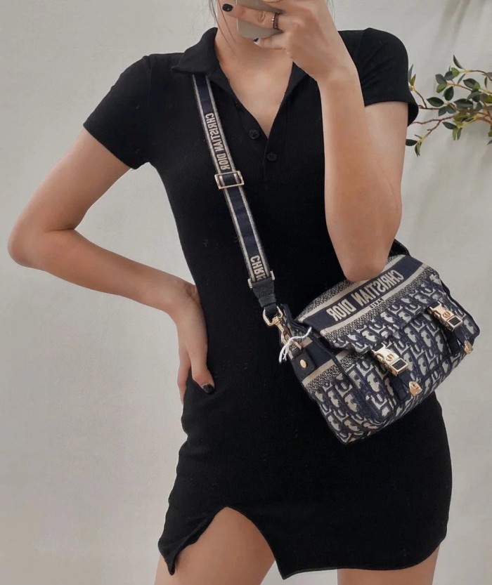 Dior Canvas Shoulder Strap Printed Bag #nigo21657