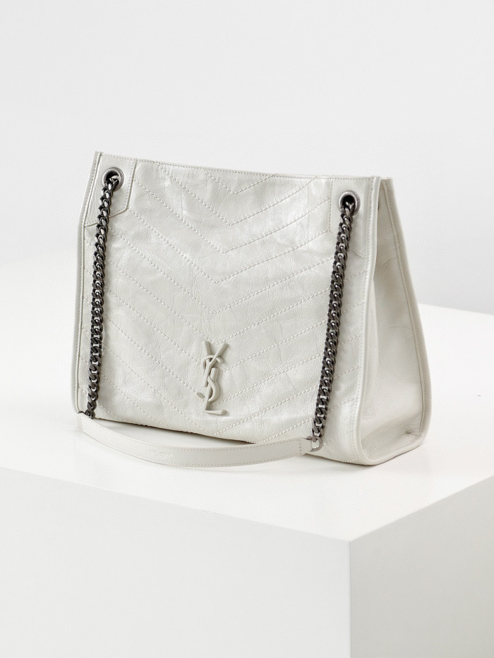 SAINT LAURENT Leather Chain Carrying Crossbody Bag #nigo21649