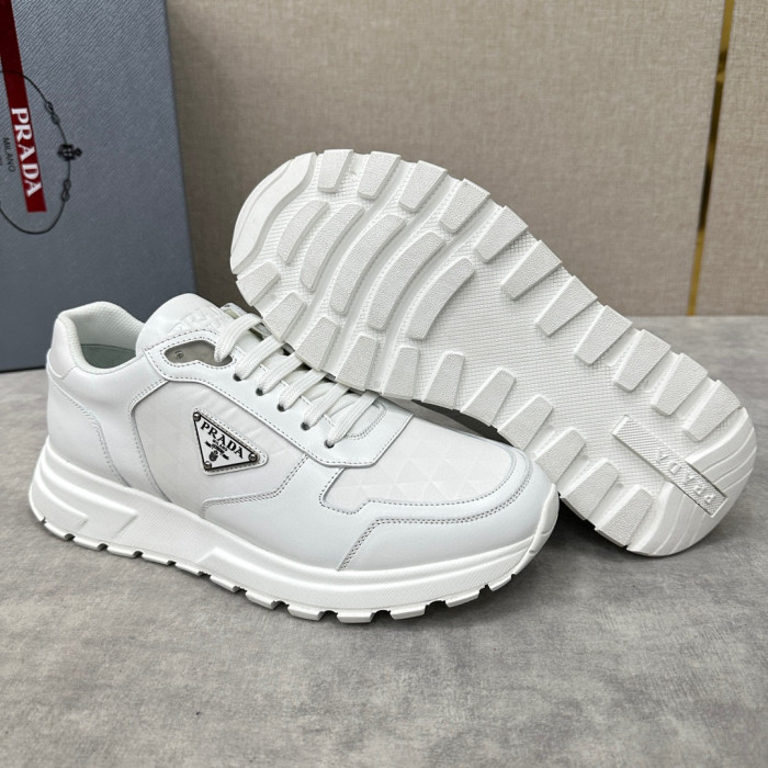 Prada Leather Nylon Patchwork Short Top Sneakers Shoes #nigo96191