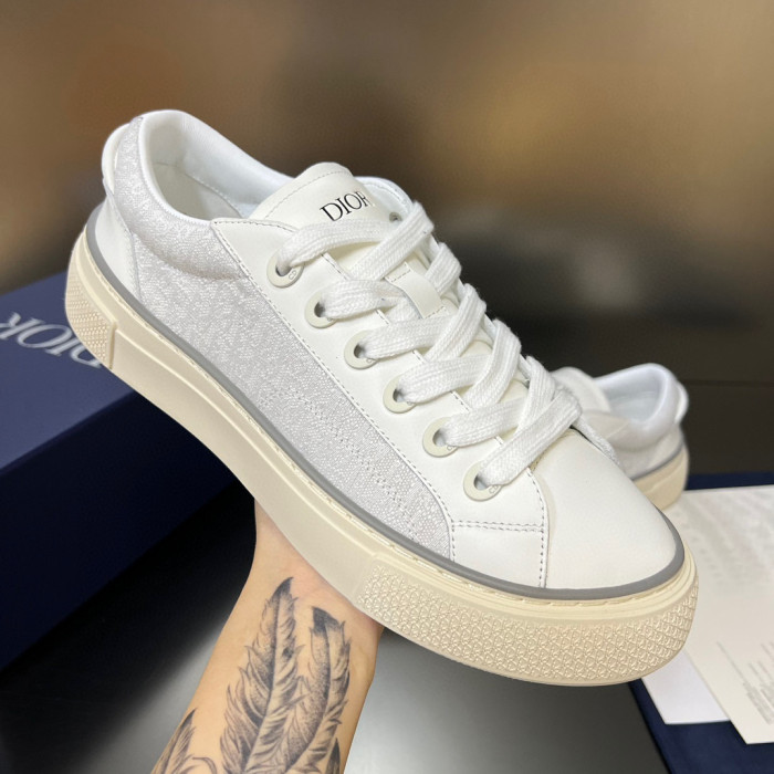 Dior Flat Bottom Printed Lace Up Canvas Casual Board Shoes #nigo21683