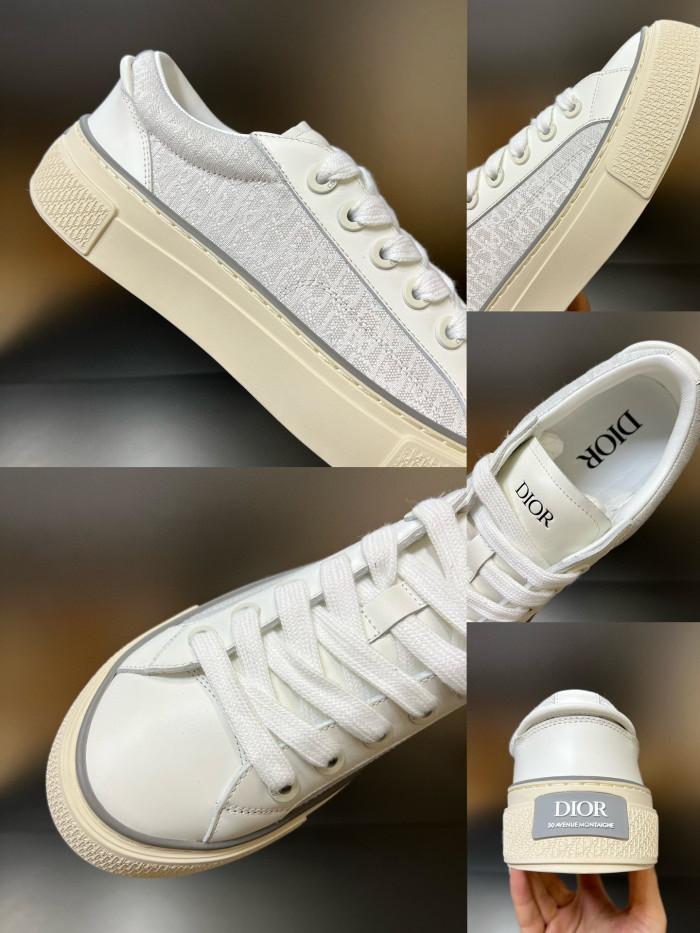 Dior Flat Bottom Printed Lace Up Canvas Casual Board Shoes #nigo21683