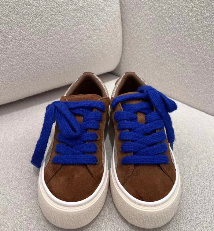 Dior Flat Bottom Printed Lace Up Canvas Casual Board Shoes #nigo21683