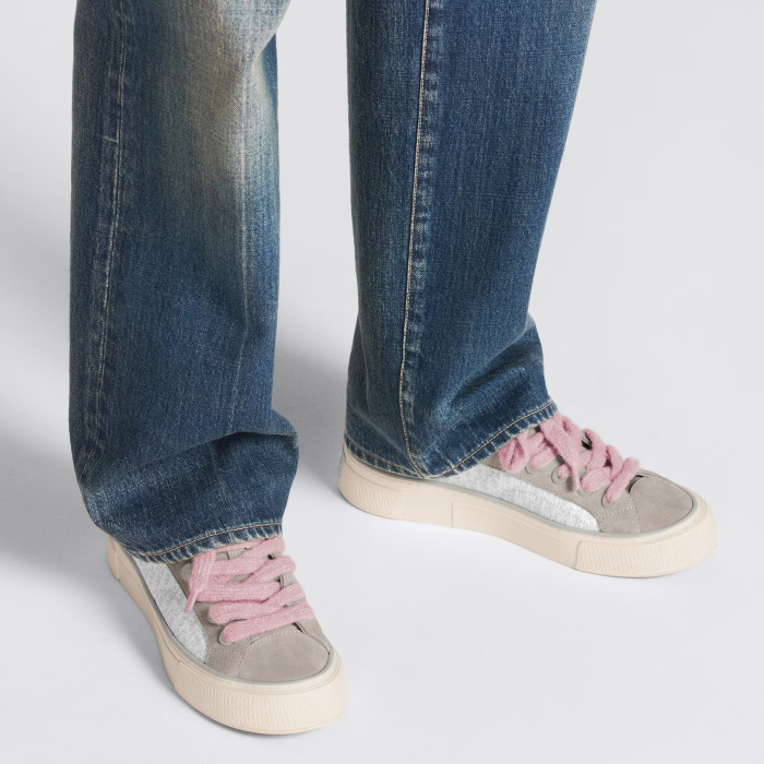 Dior Flat Bottom Printed Lace Up Canvas Casual Board Shoes #nigo21683