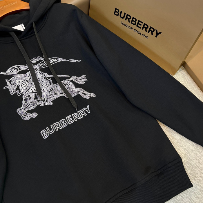 Burberry Embroidered Knight Pattern Hooded Sweatshirt Pullover #nigo96225